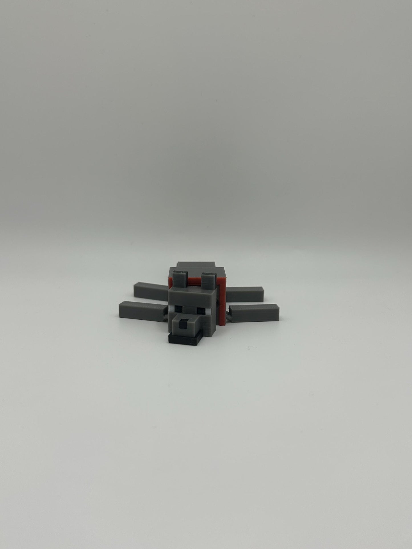 Wolf Figure | Articulated Dog Toy & Pixel Art Desk Decor | Unique Home/Office Accessory