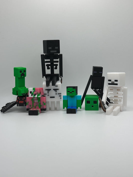 Mob Pack | 3D Printed Articulated Set of 9 Mobs