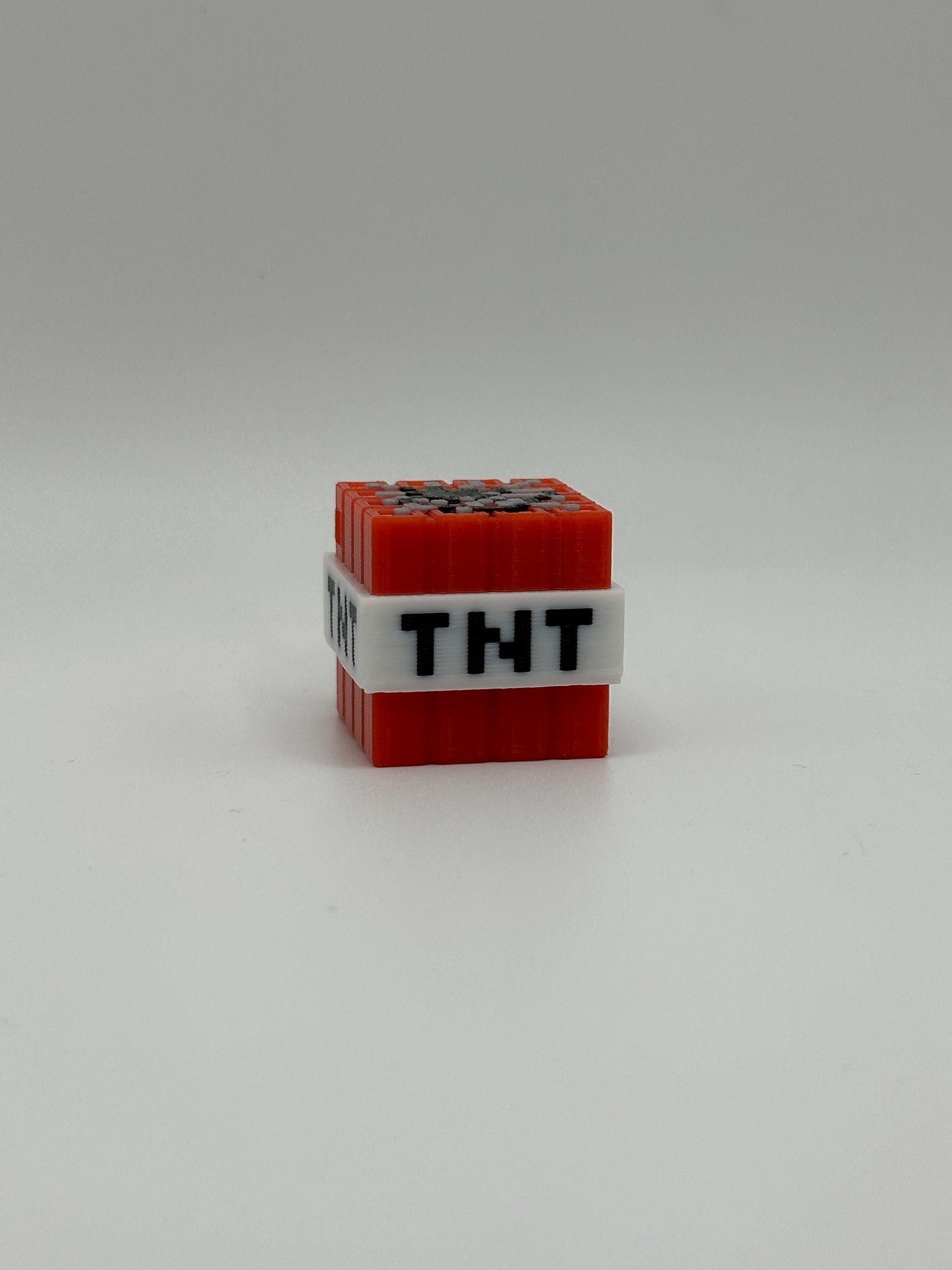Sandbox-Inspired TNT Block Keychain | 3D Printed Pixelated TNT Cube | Pixel Style Gamer Gift