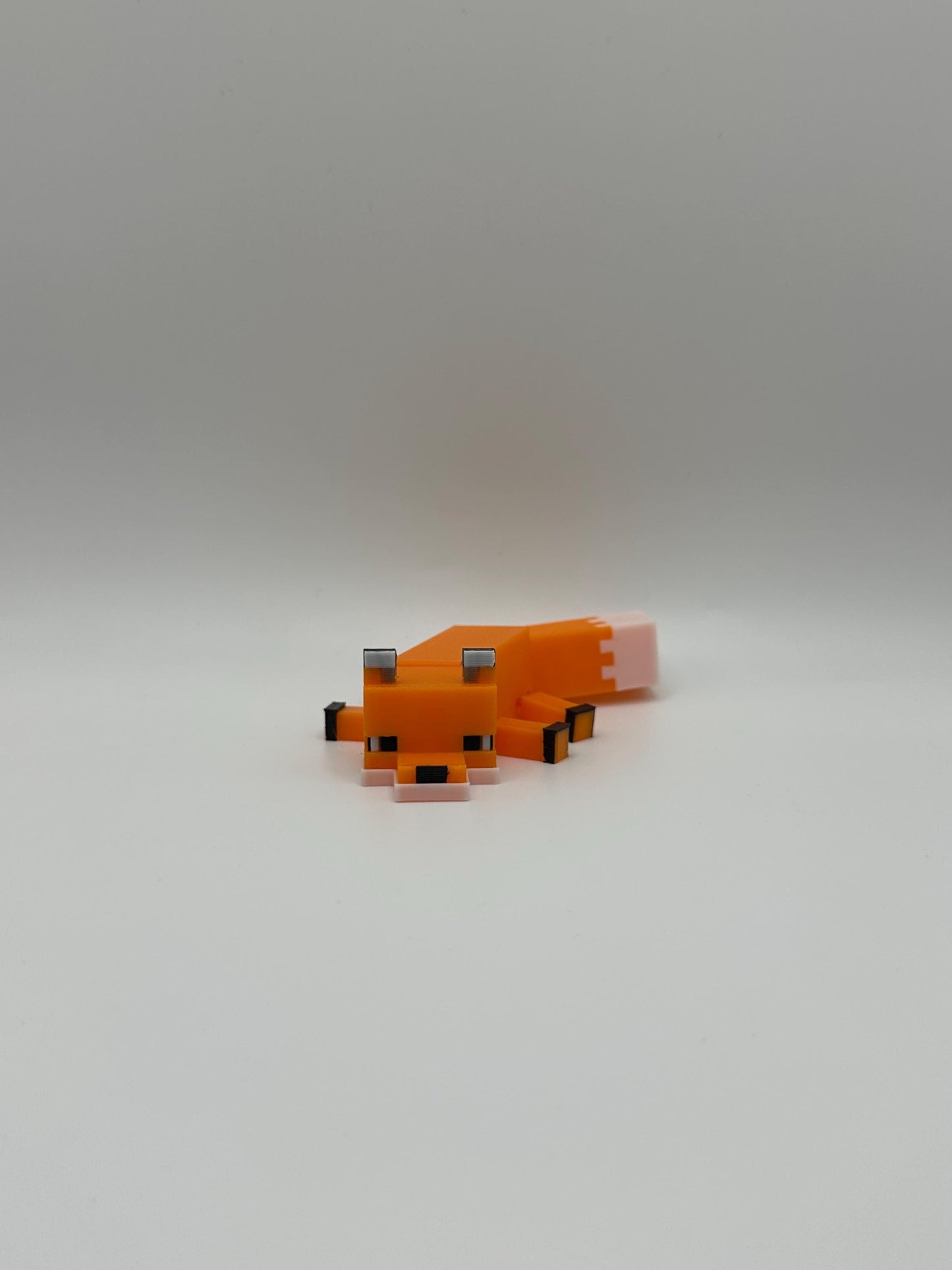 Articulated Fox Figurine – Orange Fox – Gamer Gift, Fidget Toy, Desk Decor