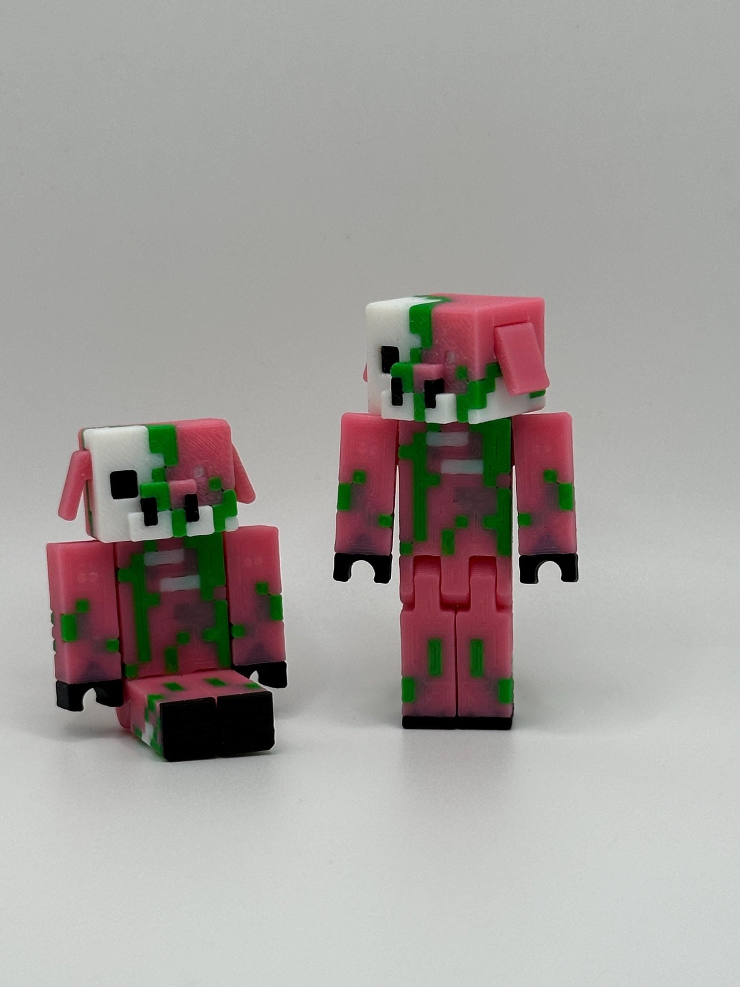 Articulated Sandbox inspired Zombie Pigman Figure – 3D Printed Movable Collectible & Gamer Gift