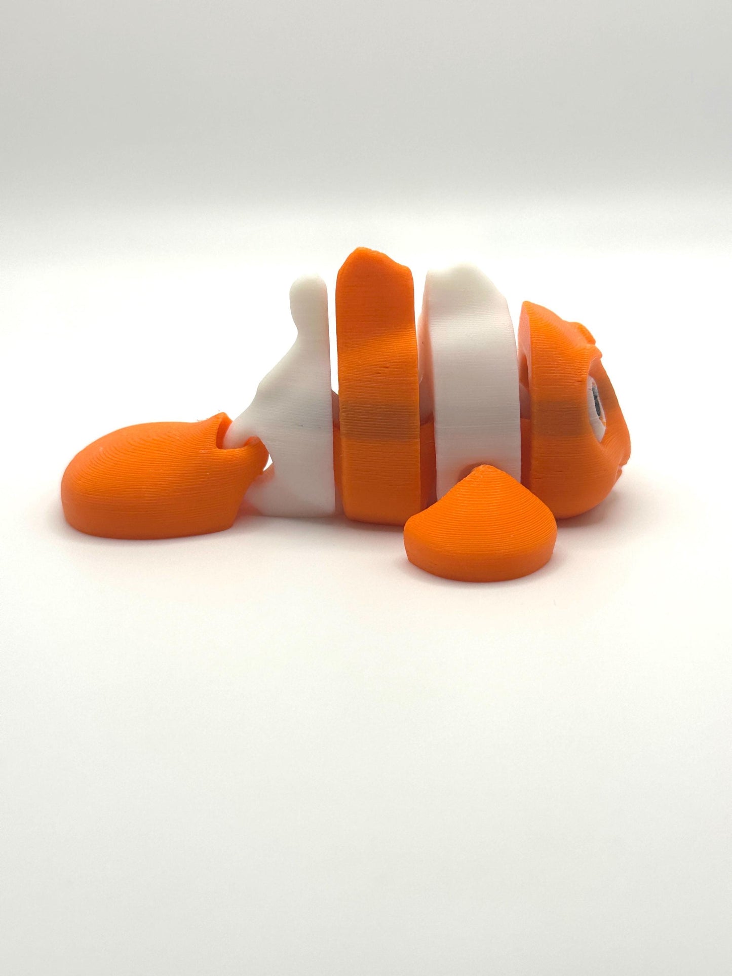 Articulated 3D Printed Clown Fish: Poseable Fidget Toy
