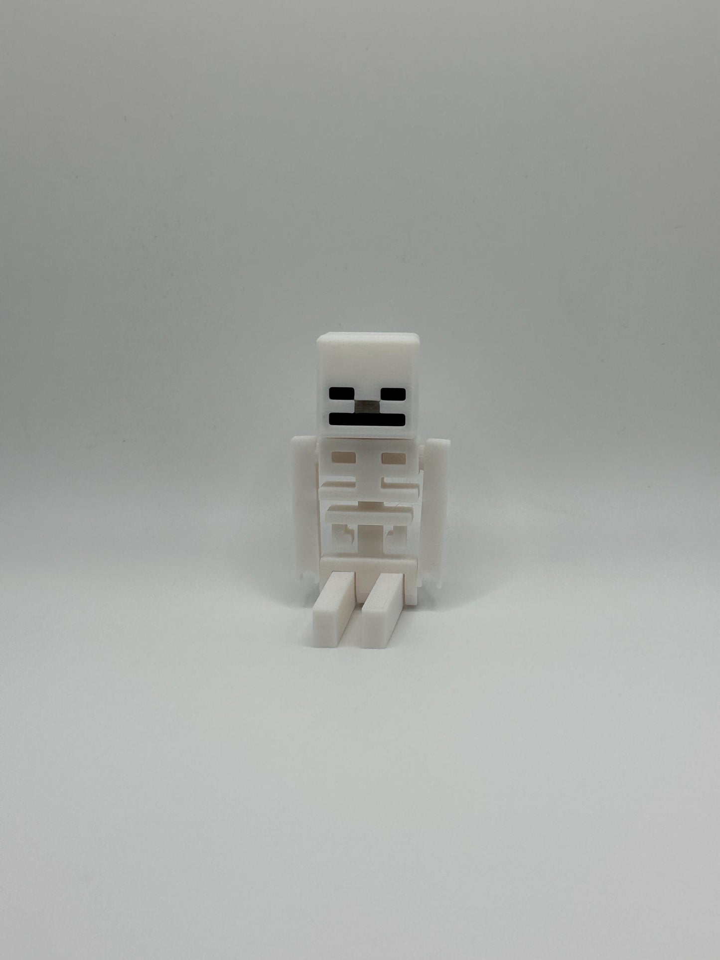 Articulated Skeleton | 3D Printed Poseable Mini Figure for Gamer Desk Toy & Pixel Style Decoration