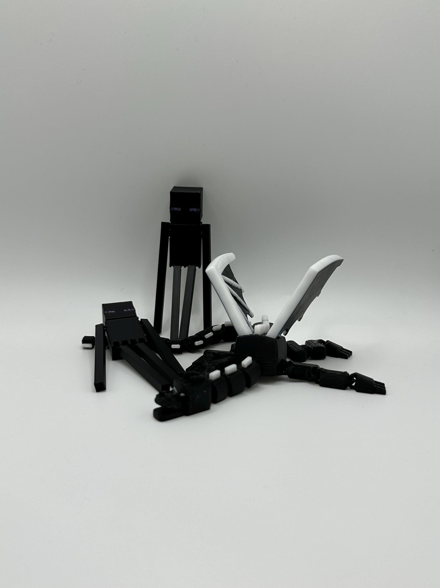 3D Printed Articulated Voidman & Dragon Figures - Gamer Gift Set