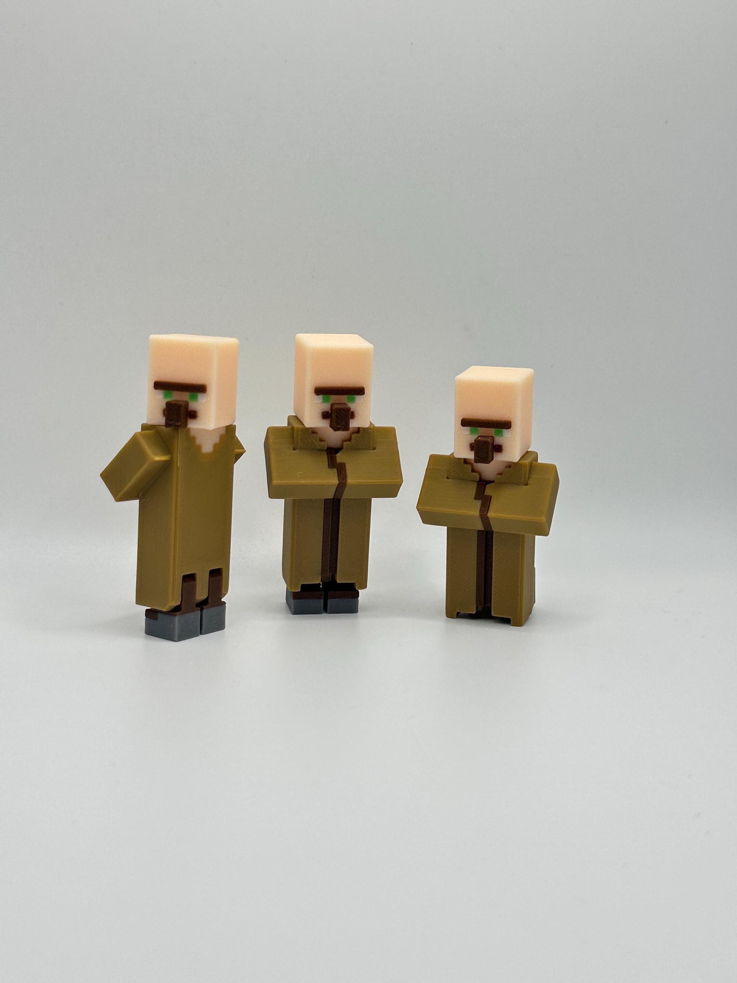 3D Printed Pixel Villager Figure: Sandbox Desk Decor