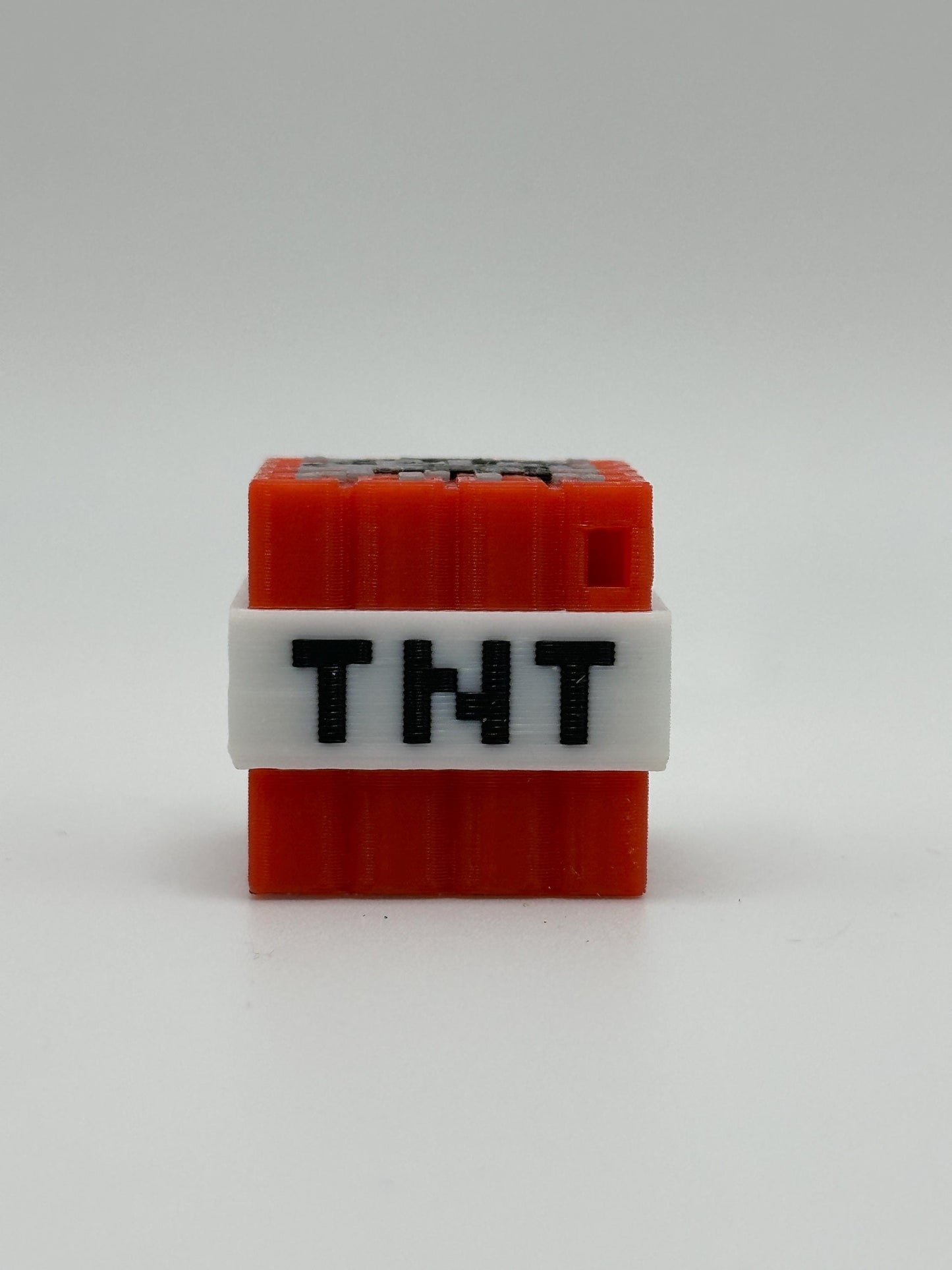 Sandbox-Inspired TNT Block Keychain | 3D Printed Pixelated TNT Cube | Pixel Style Gamer Gift