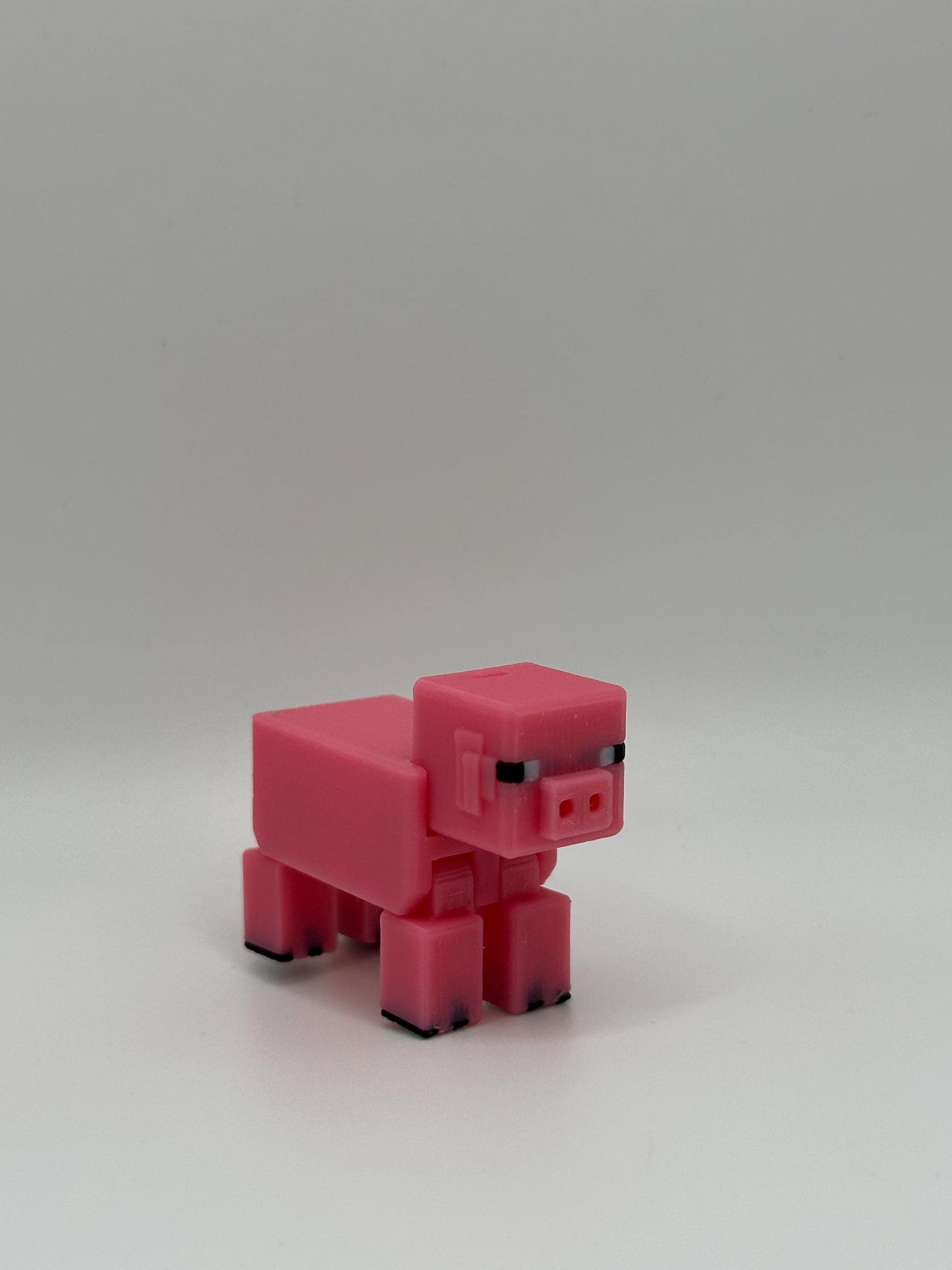 Sandbox Articulated Pig | 3D Printed Pixel Style Animal | Gamer Gift