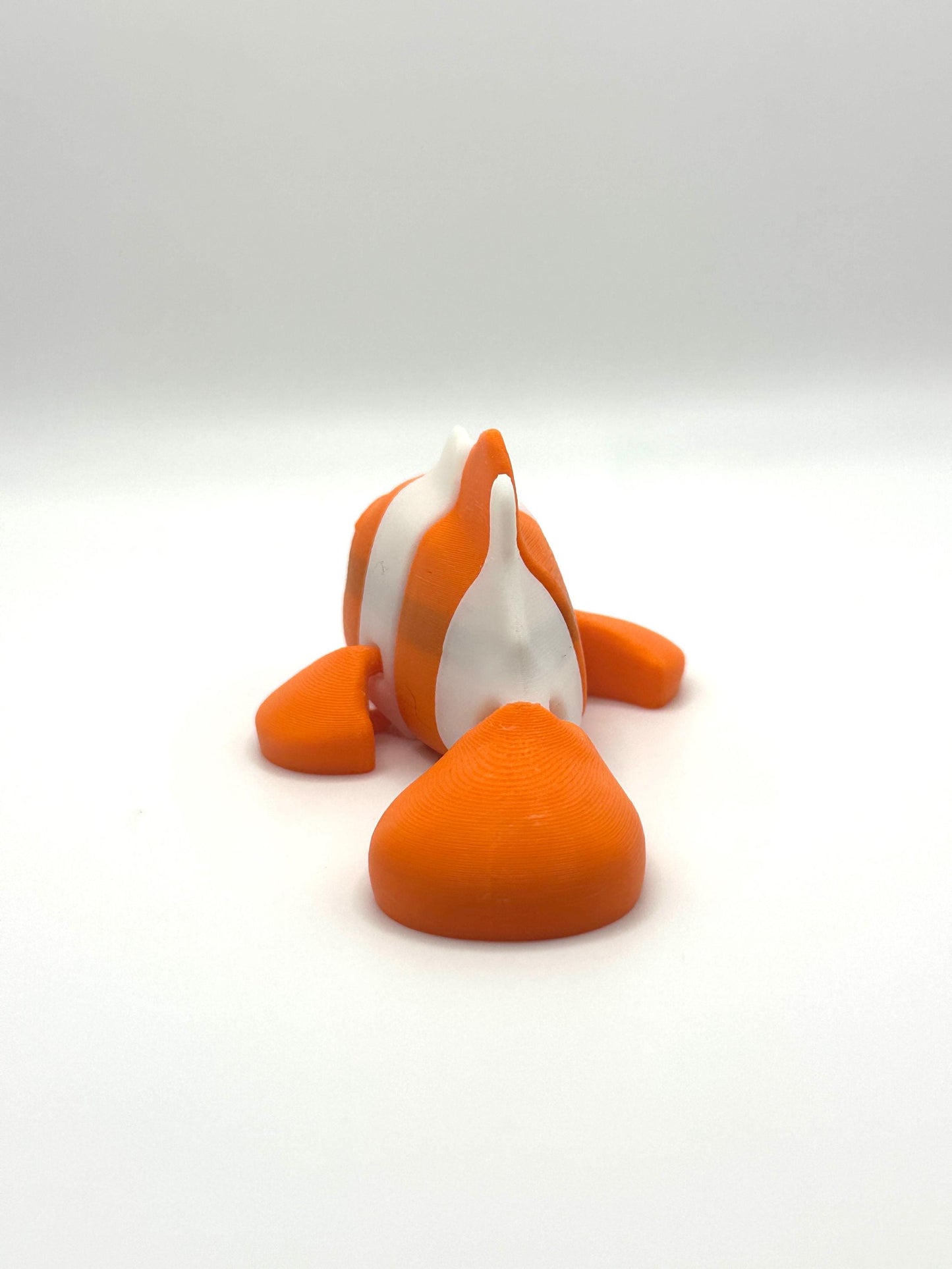 Articulated 3D Printed Clown Fish: Poseable Fidget Toy