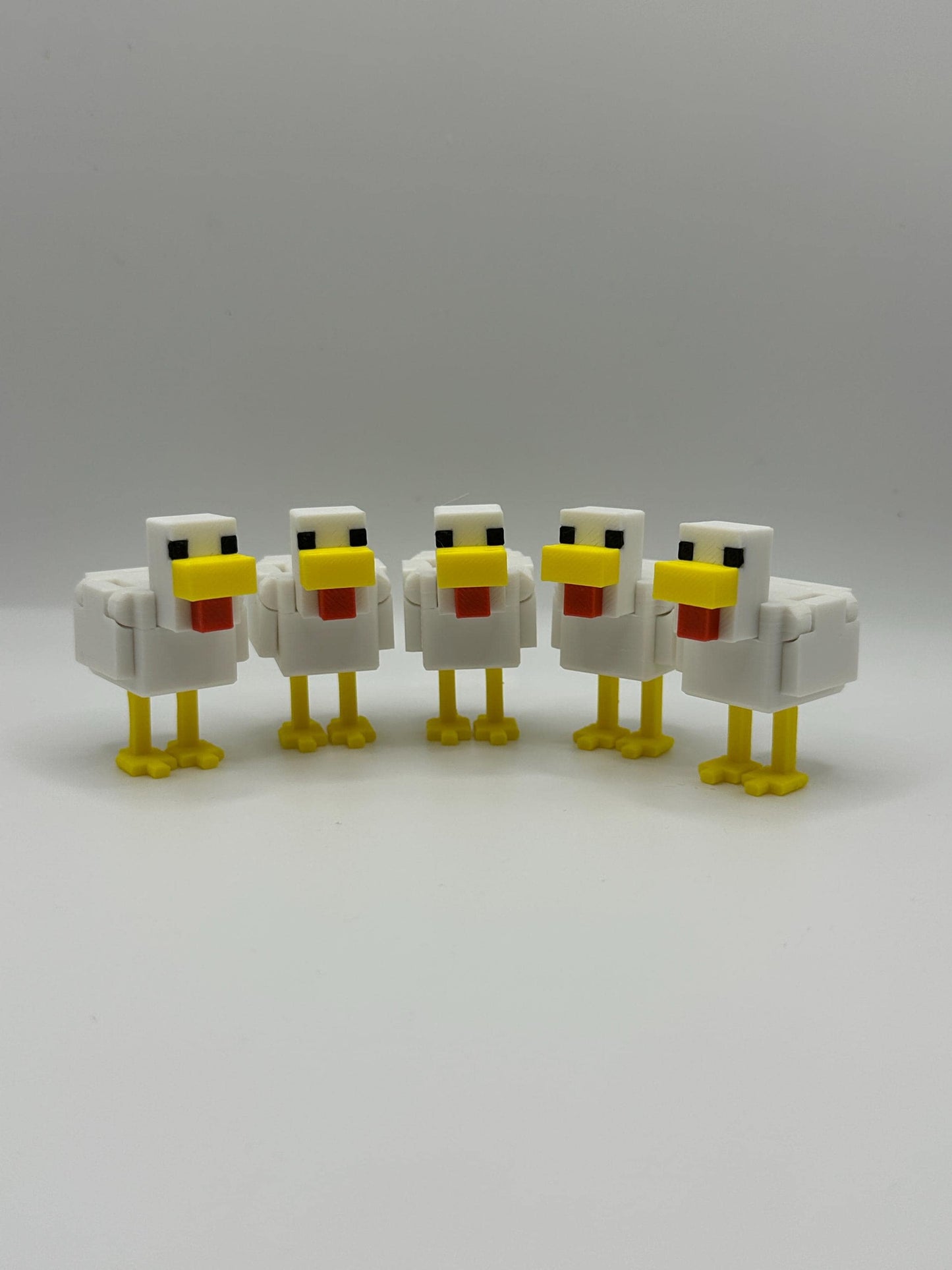 Articulated Chicken | 3D Printed Mini Figure | Gamer Gift | Pixel Style Desk Toy