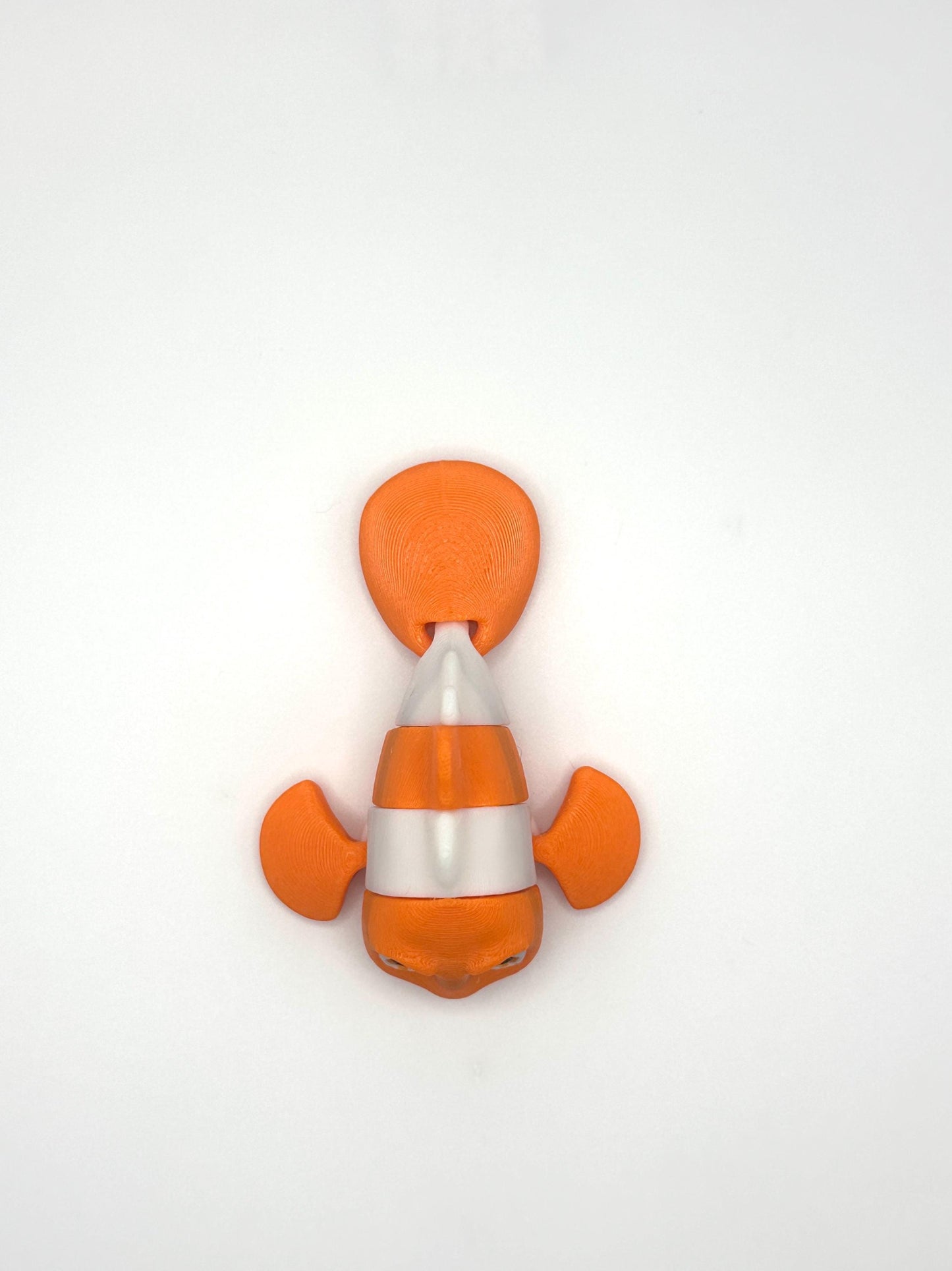 Articulated 3D Printed Clown Fish: Poseable Fidget Toy