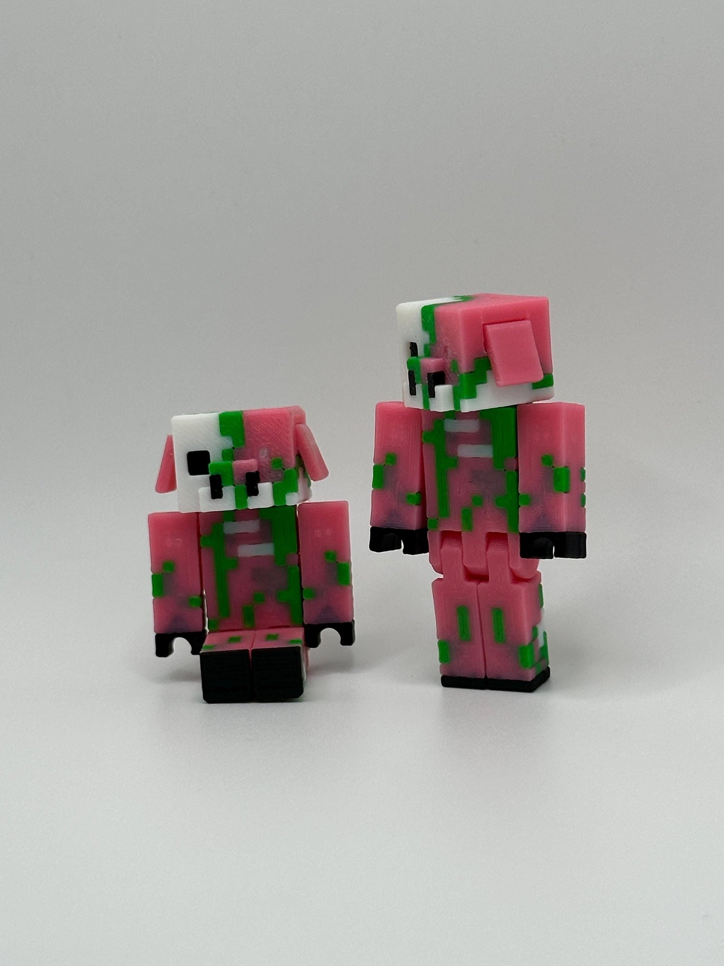 Articulated Sandbox inspired Zombie Pigman Figure – 3D Printed Movable Collectible & Gamer Gift