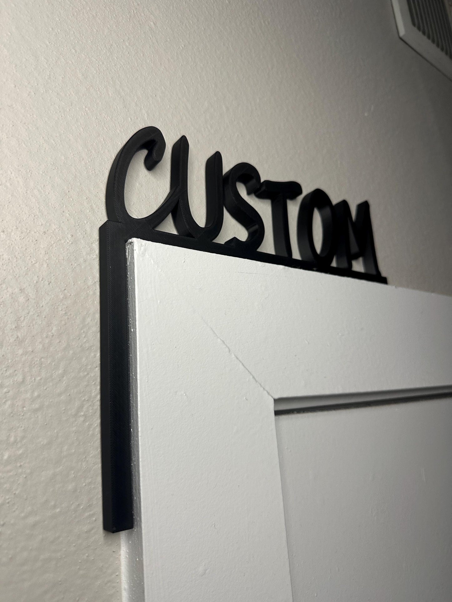 Custom 3D Printed Door Frame Name Sign: Personalized Wall Decor