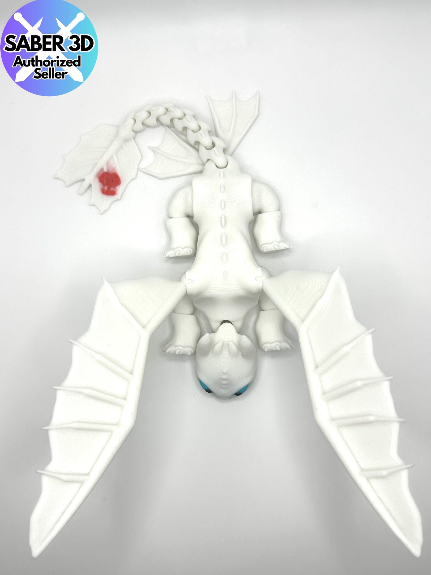 Light Fury Articulated Dragon – 3D Printed Poseable Figure