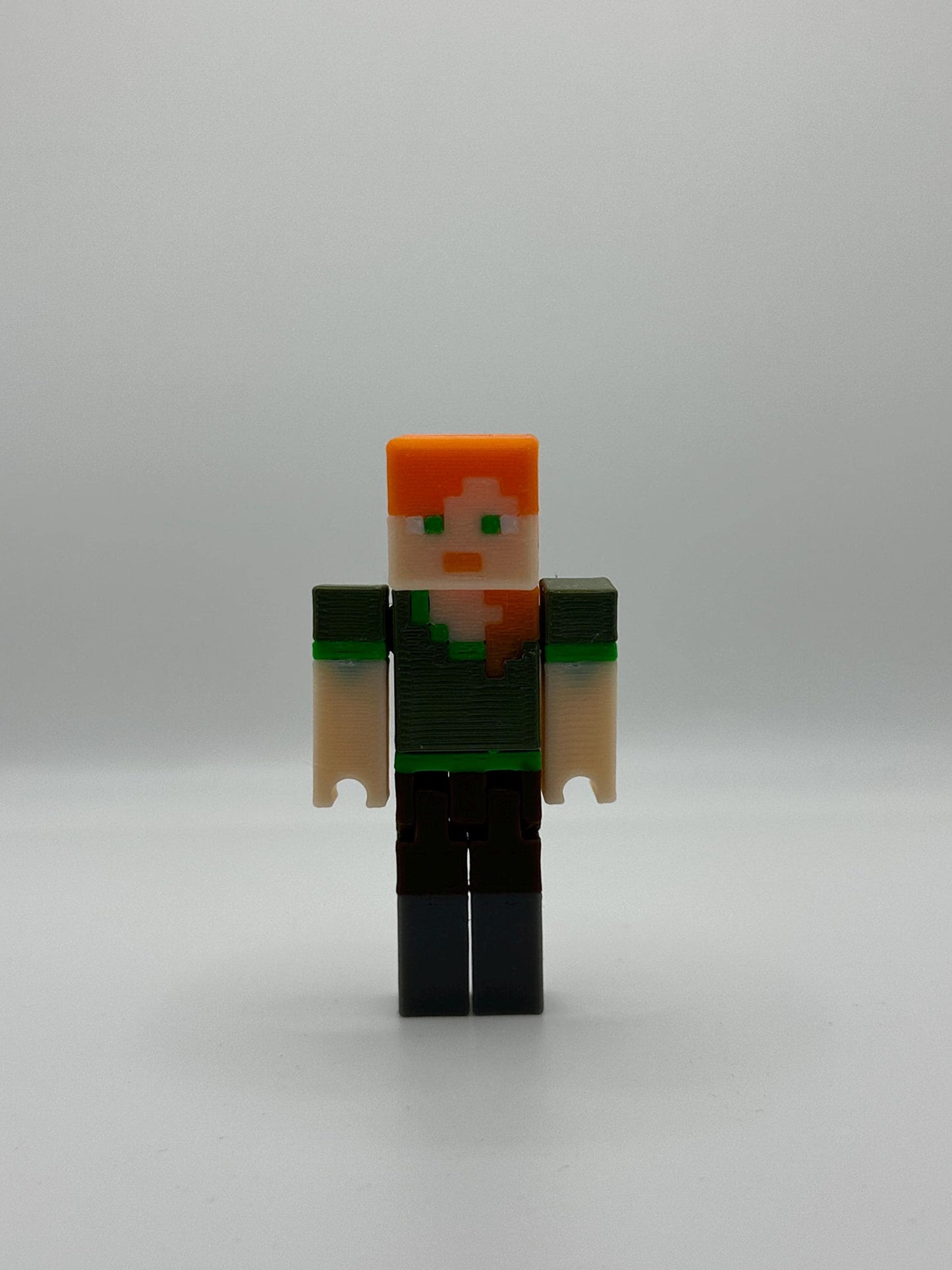 Articulated Female character Toy - 3D Printed Pixel Character, Poseable Action Figure, Perfect Gift for Gamers & Collectors