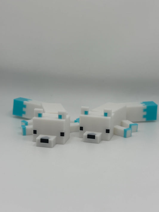 3D Printed Articulated Snow Fox: Pixel Toy