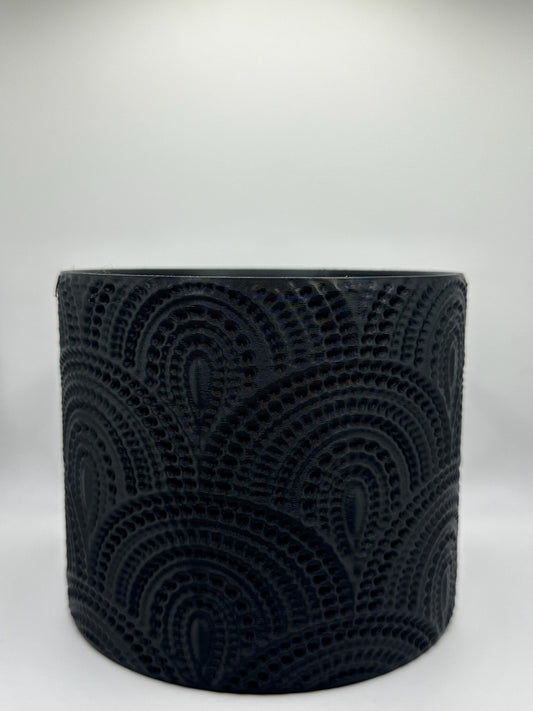 Textured Modern Indoor Planter – Black or White Decorative Pot for Houseplants