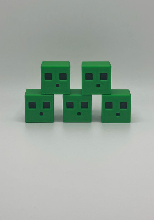 Slime Cube | 3D Printed Green Pixel Slime Desk Toy | Gamer Gift | Cute Office Decor | Collectible Pixel Art