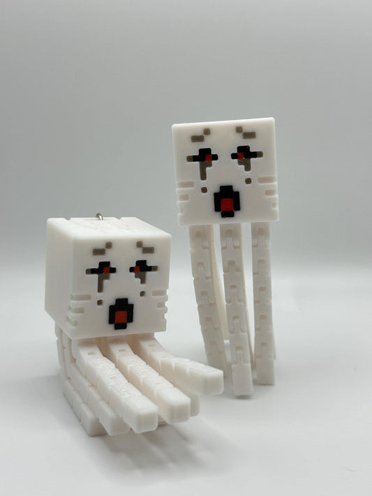 Articulated Tentacle Ghost | Poseable Blocky Figure or Keychain