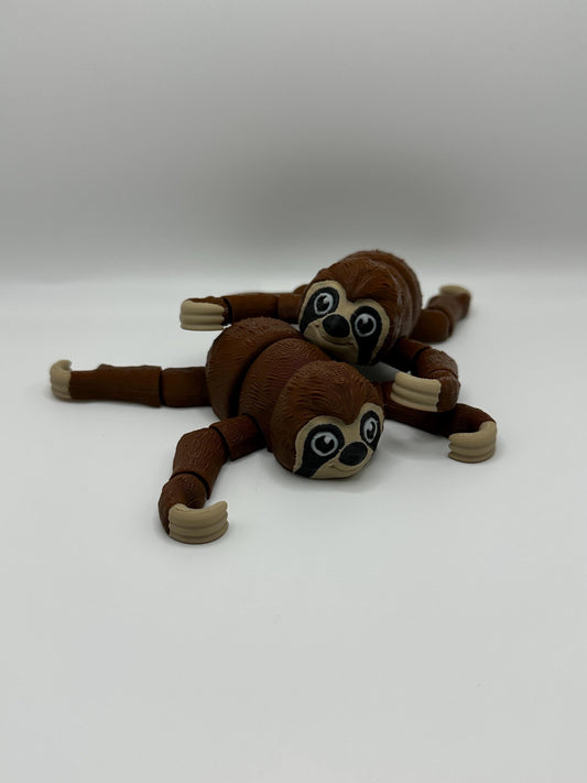 3D Printed Flexi Sloth: Articulated Fidget Toy, Desk Decor