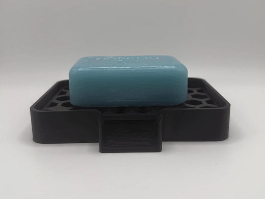 3D Printed Honeycomb Soap Dish – Modern Soap Holder with Drainage, Minimalist Bathroom Decor