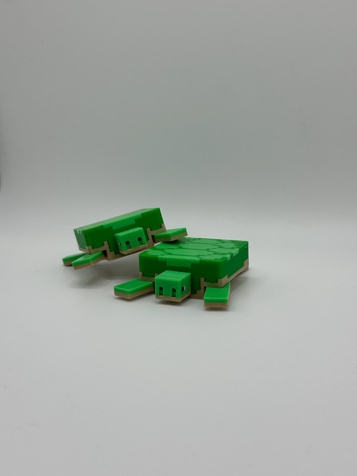 Sea Turtle | 3D Printed Articulated Turtle Figure | Pixelated Style Animal | Gamer Gift