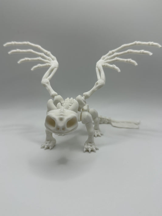 Spooky Skeleton Dragon – Fully Articulated Skeleton Dragon with Poseable Wings & Joints | Saber3D Authorized Seller