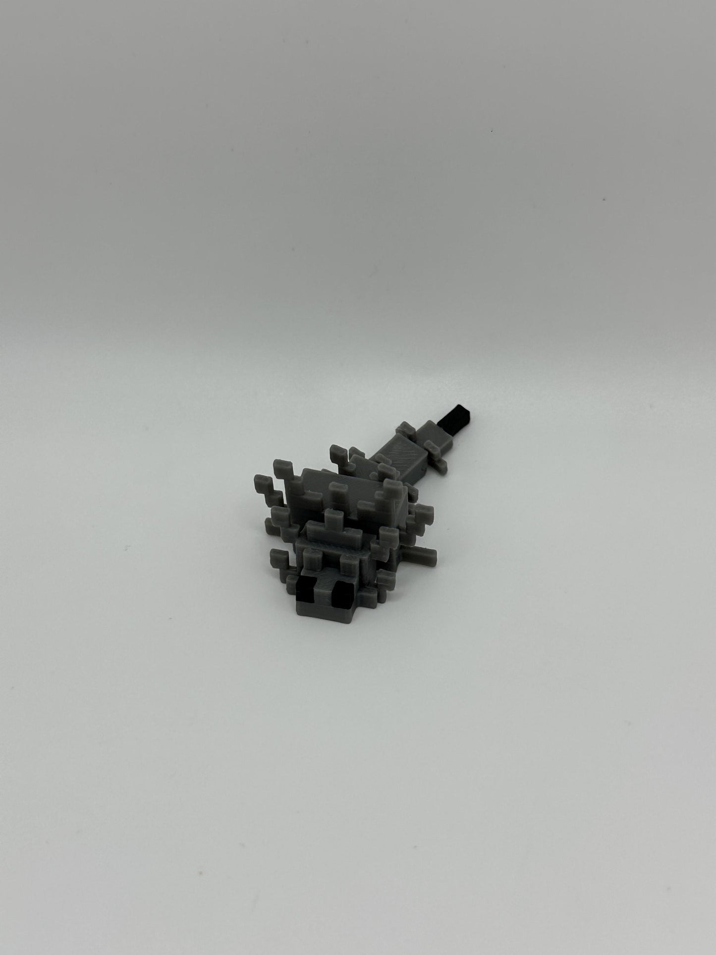 SilverDart | Articulated 3D Printed Pixel Monster | Gamer Desk Toy | Unique Collector's Item