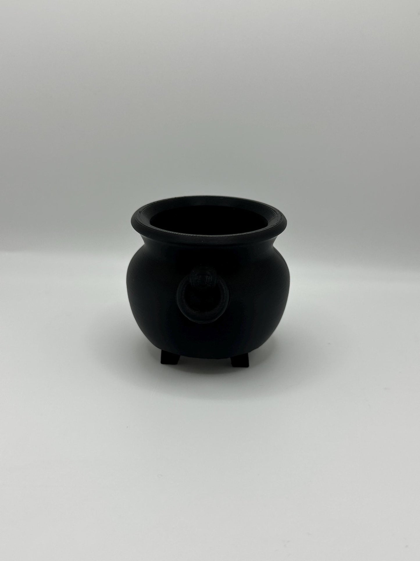 3D Printed Cauldron Tea Light Holder with LED Candle: Halloween Gothic Decor