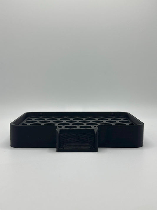 3D Printed Honeycomb Soap Dish – Modern Soap Holder with Drainage, Minimalist Bathroom Decor