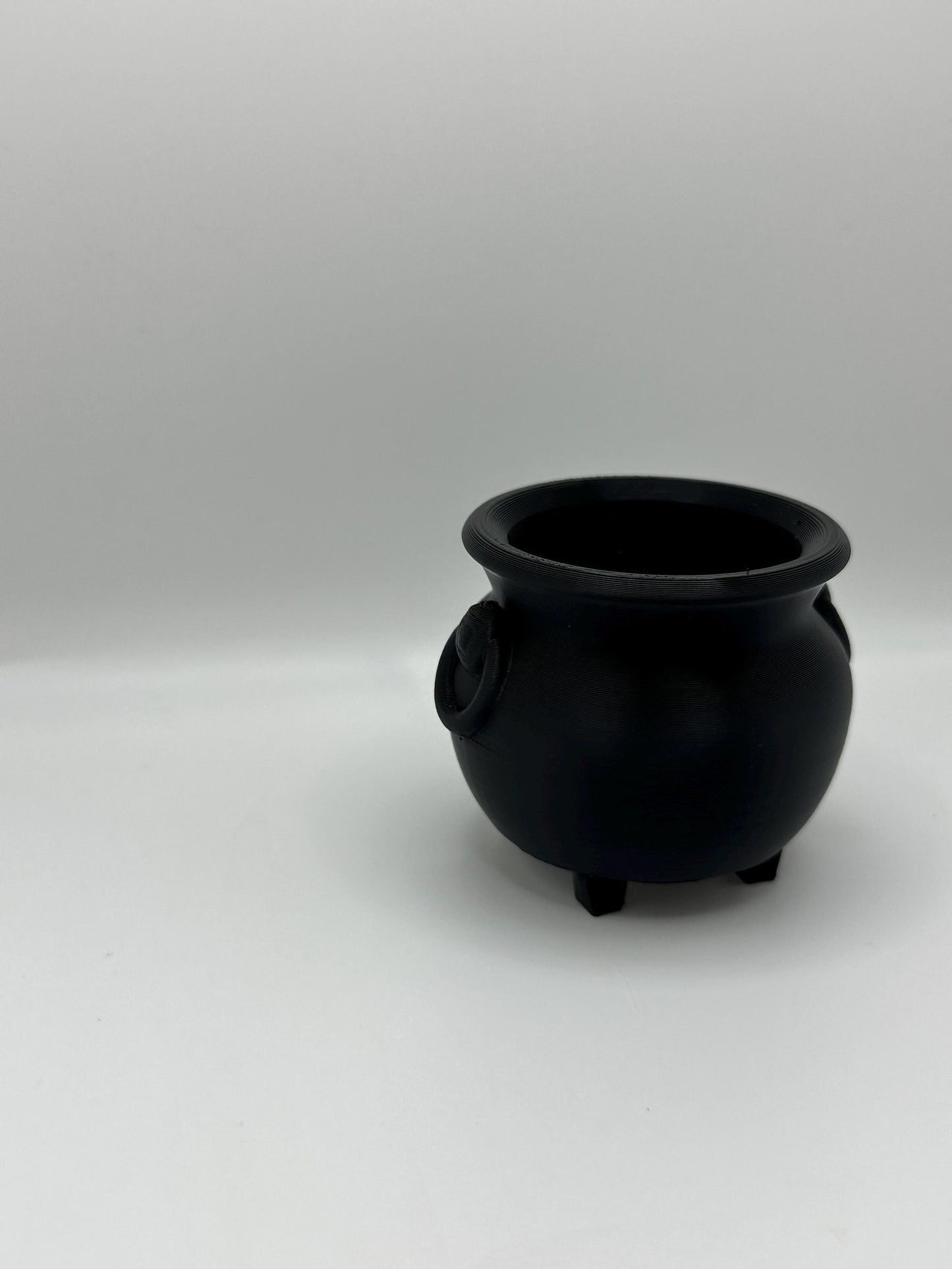 3D Printed Cauldron Tea Light Holder with LED Candle: Halloween Gothic Decor