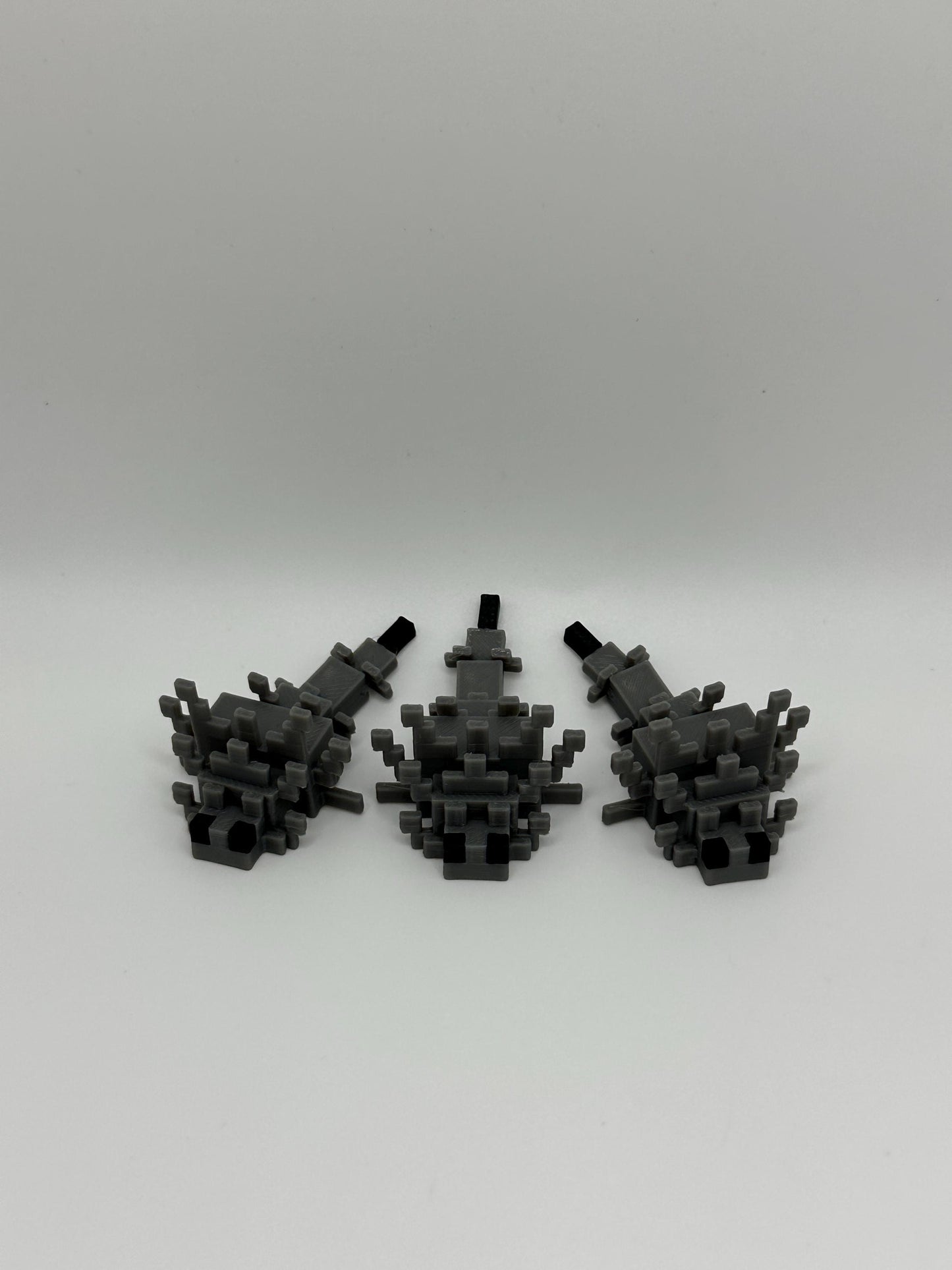 SilverDart | Articulated 3D Printed Pixel Monster | Gamer Desk Toy | Unique Collector's Item
