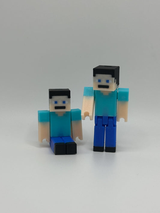 Articulated character Toy - 3D Printed Pixel Character, Poseable Action Figure, Perfect Gift for Gamers & Collectors