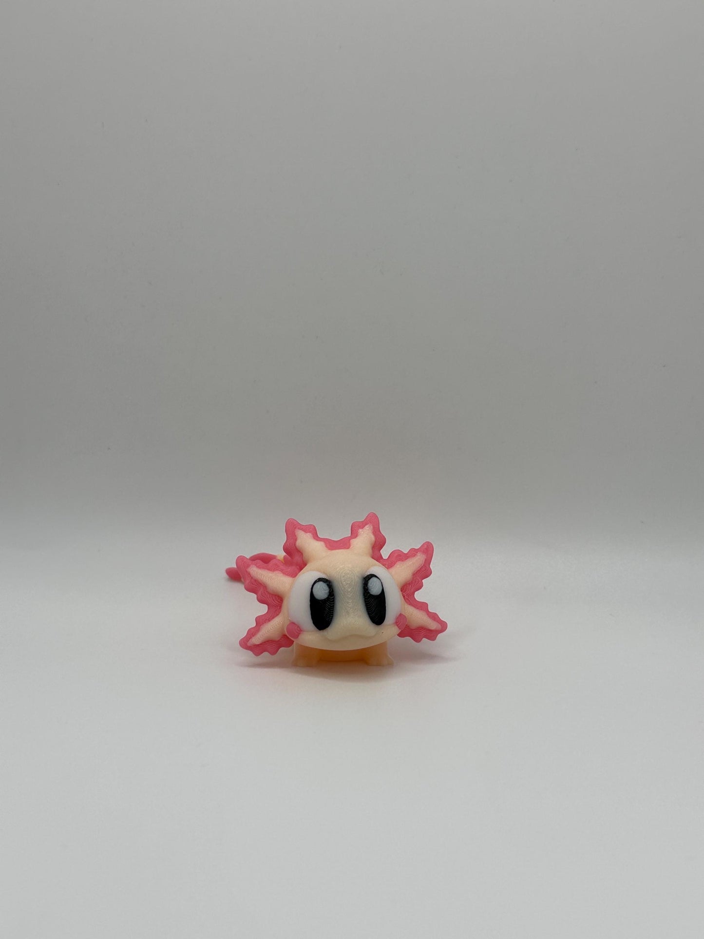 Articulated 3D Printed Axolotl Figurine: Kawaii Desk Fidget Toy