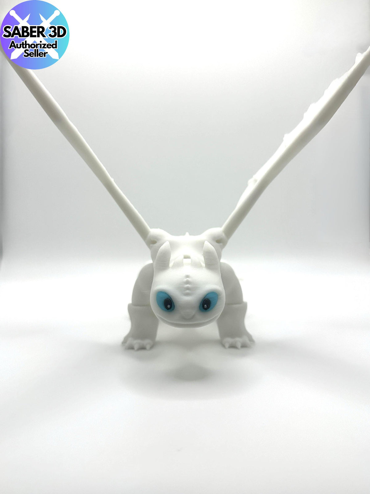 Light Fury Articulated Dragon – 3D Printed Poseable Figure