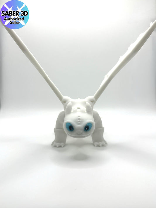 Light Fury Articulated Dragon – 3D Printed Poseable Figure