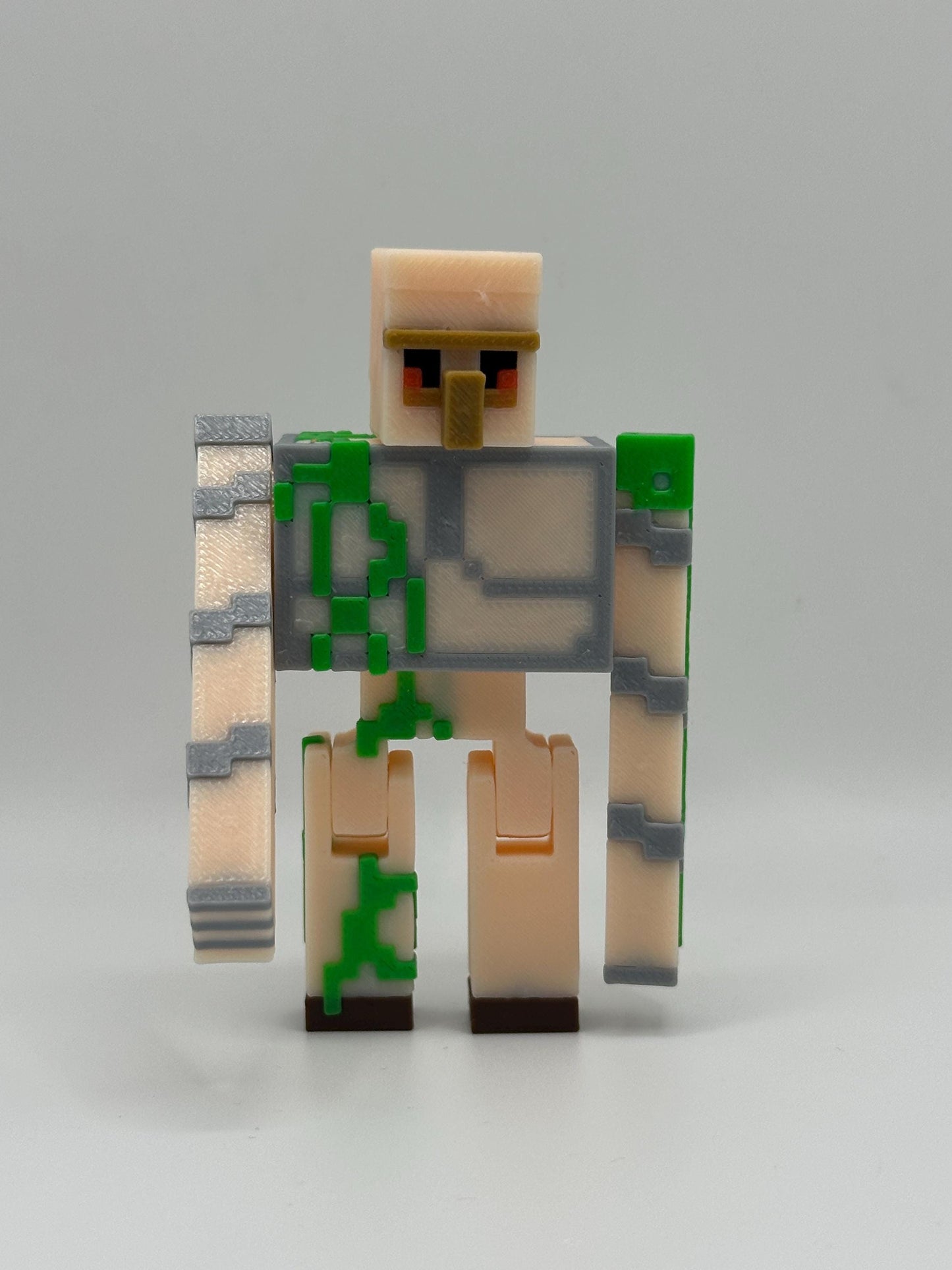 3D Printed Pixel Iron Guardian Figure