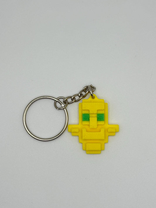 Sandbox Totem Keychain – Pixel Style Gamer Gift