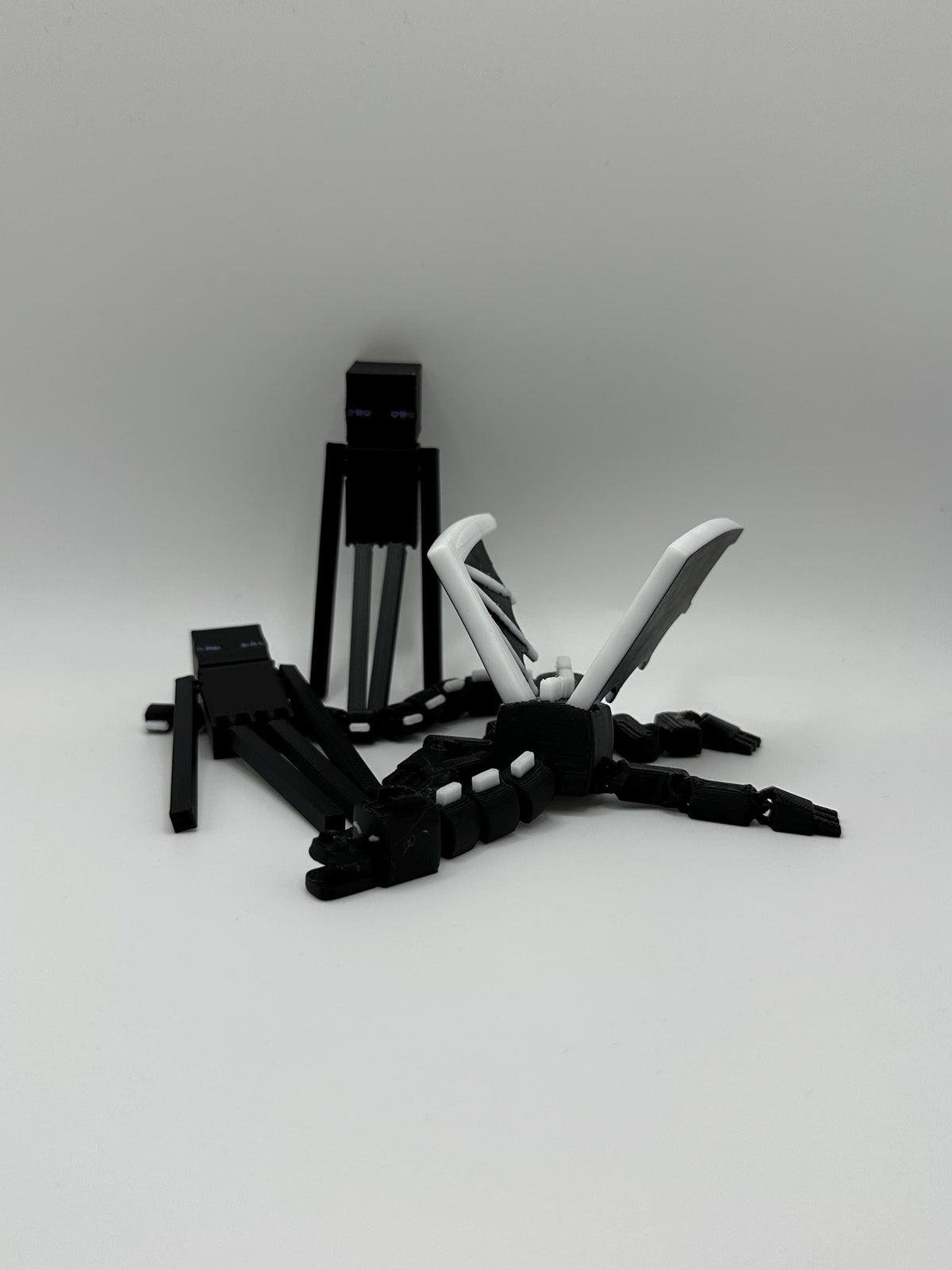 3D Printed Articulated Voidman &  Dragon Figures - Gamer Gift Set