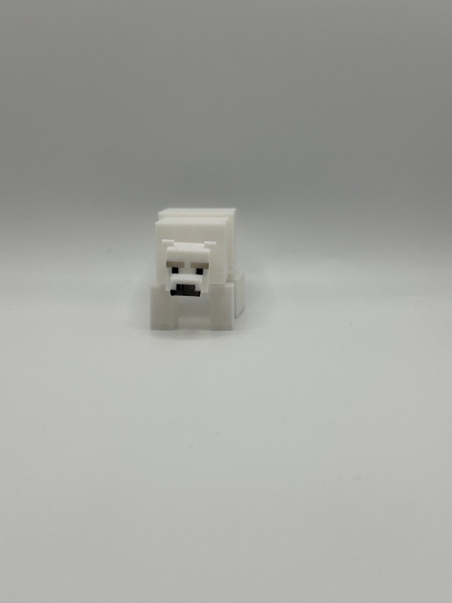 Polar Bear Figurine – Articulated Sandbox Style – Art Toy, Shelf Decor, Fidget Companion