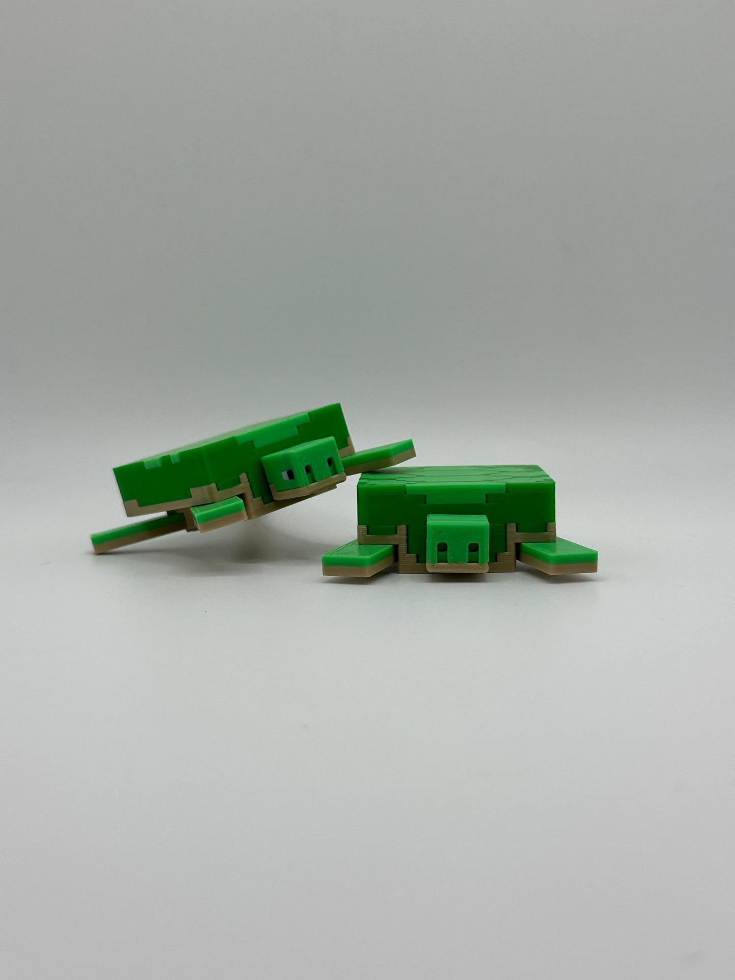 Sea Turtle | 3D Printed Articulated Turtle Figure | Pixelated Style Animal | Gamer Gift