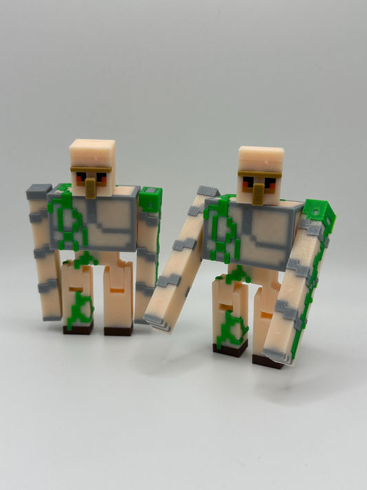 3D Printed Pixel Iron Guardian Figure
