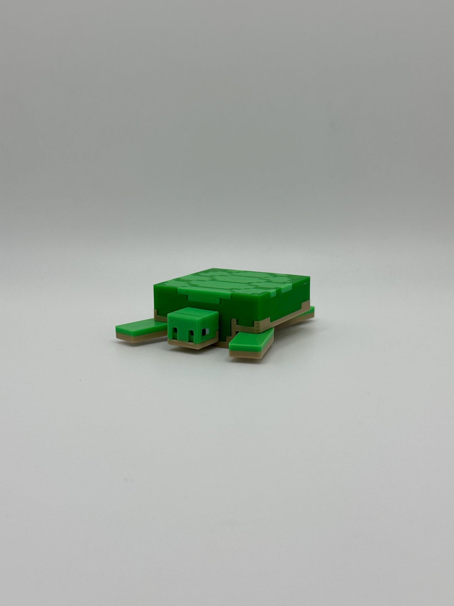 Sea Turtle | 3D Printed Articulated Turtle Figure | Pixelated Style Animal | Gamer Gift