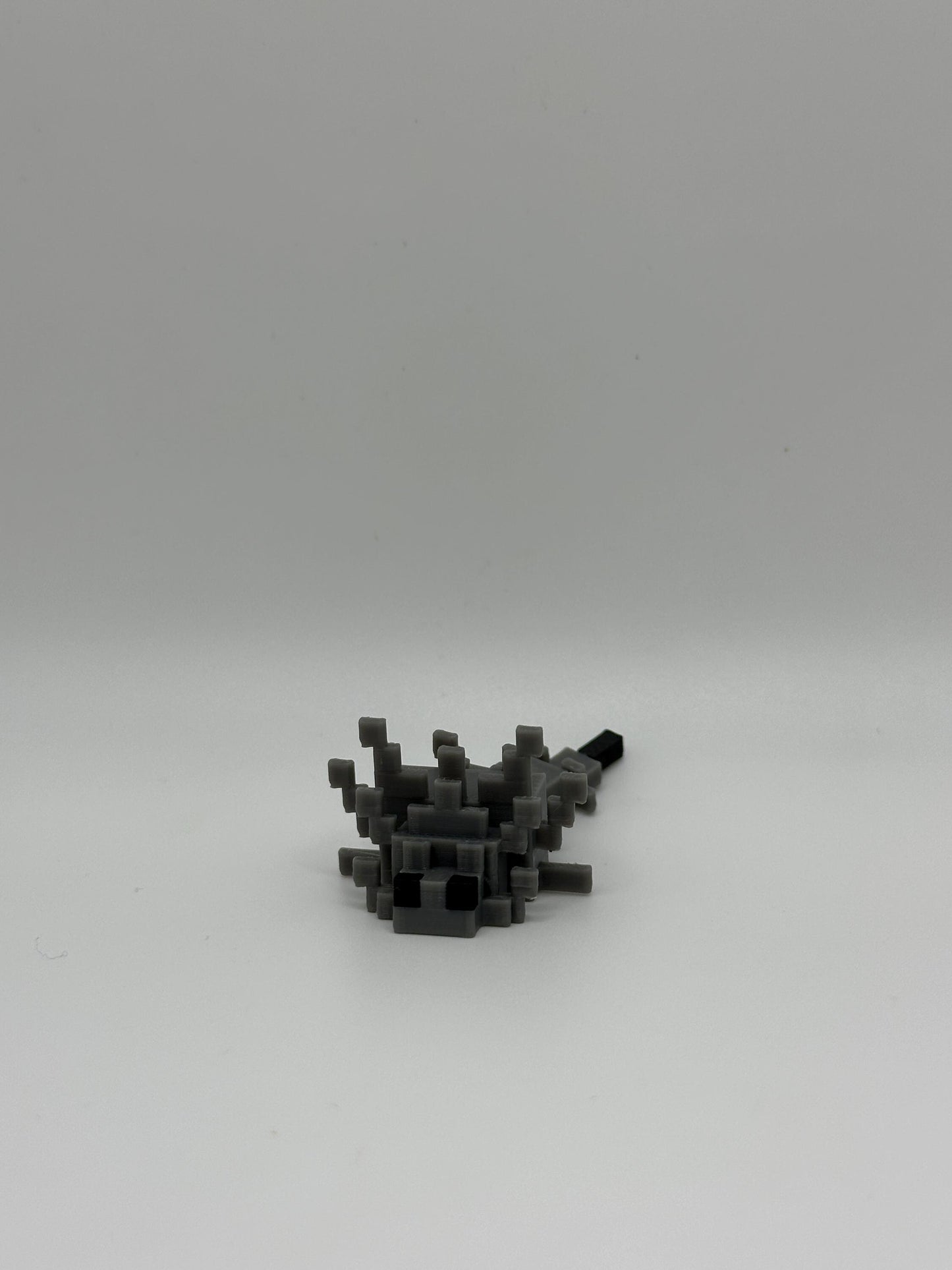 SilverDart | Articulated 3D Printed Pixel Monster | Gamer Desk Toy | Unique Collector's Item