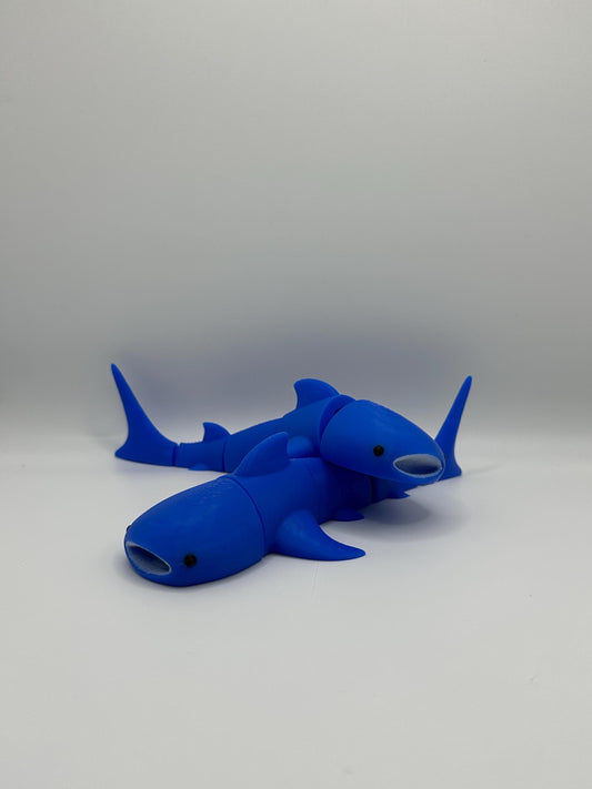 3D Printed Flexi Whale Shark: Articulated Fidget Toy, Ocean Decor