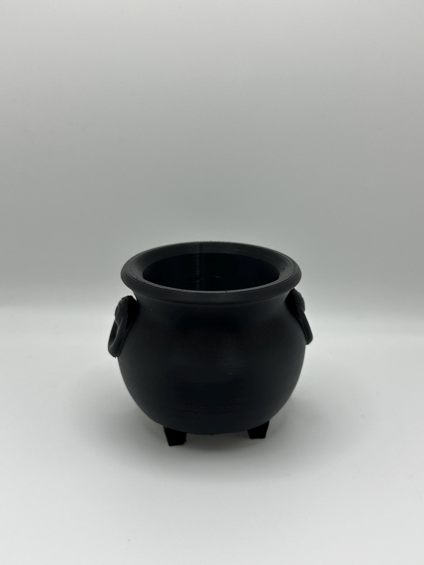 3D Printed Cauldron Tea Light Holder with LED Candle: Halloween Gothic Decor