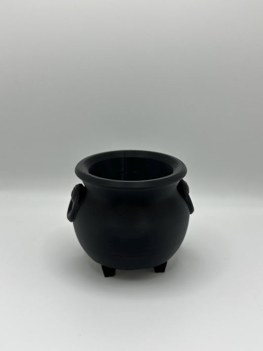 3D Printed Cauldron Tea Light Holder with LED Candle: Halloween Gothic Decor