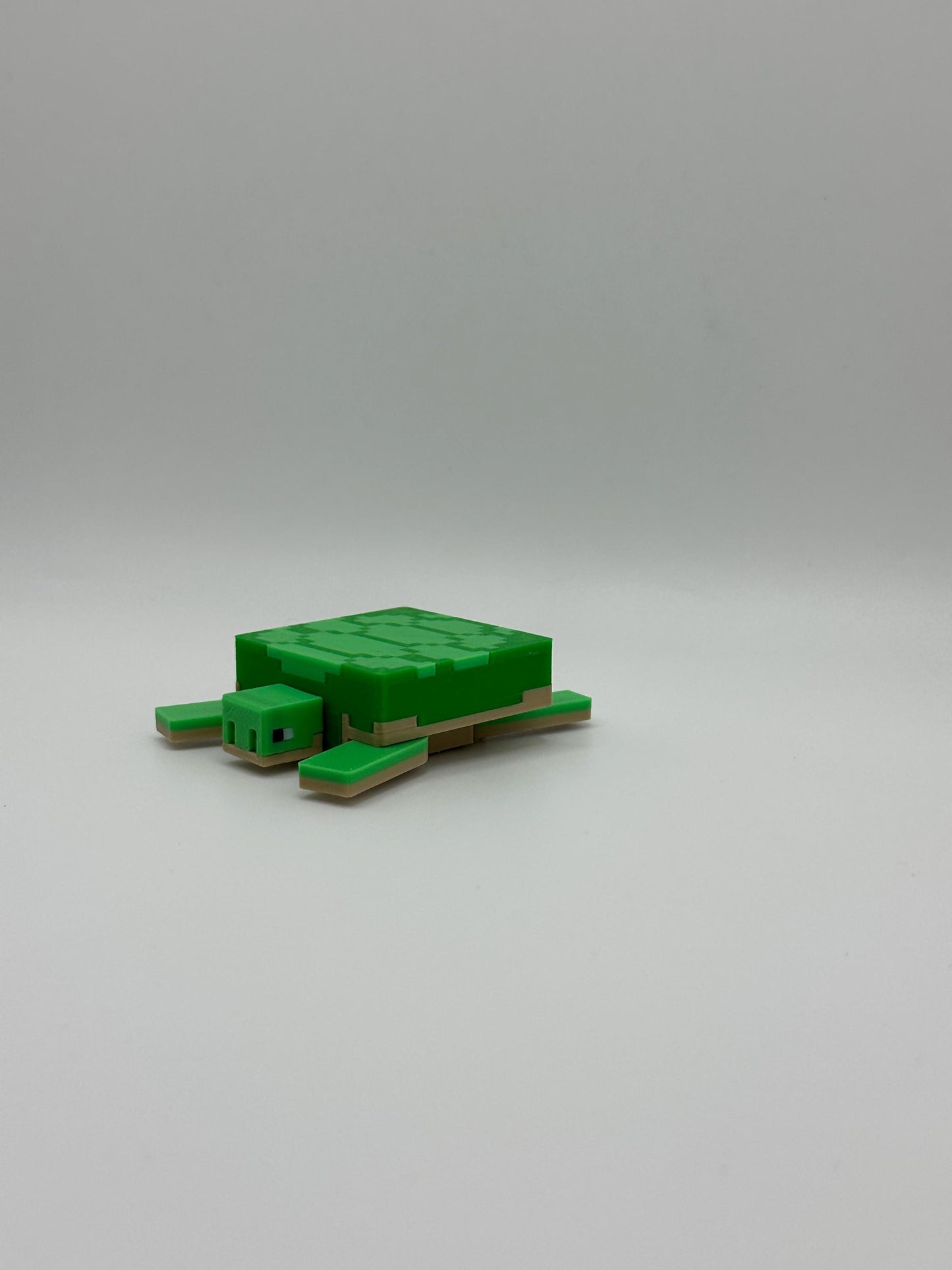 Sea Turtle | 3D Printed Articulated Turtle Figure | Pixelated Style Animal | Gamer Gift