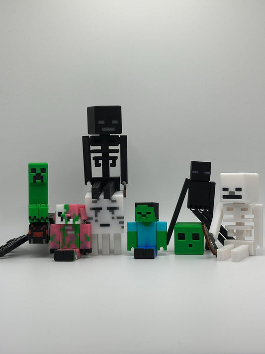 Mob Pack | 3D Printed Articulated Set of 9 Mobs