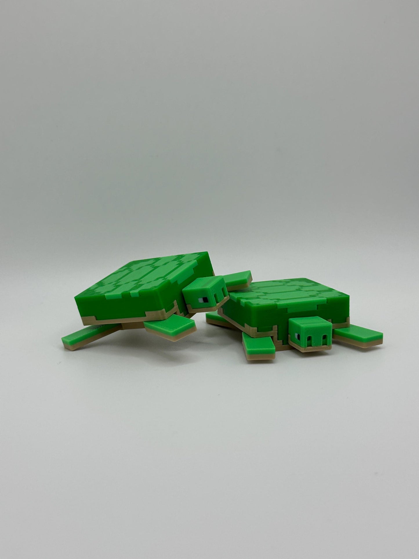 Sea Turtle | 3D Printed Articulated Turtle Figure | Pixelated Style Animal | Gamer Gift