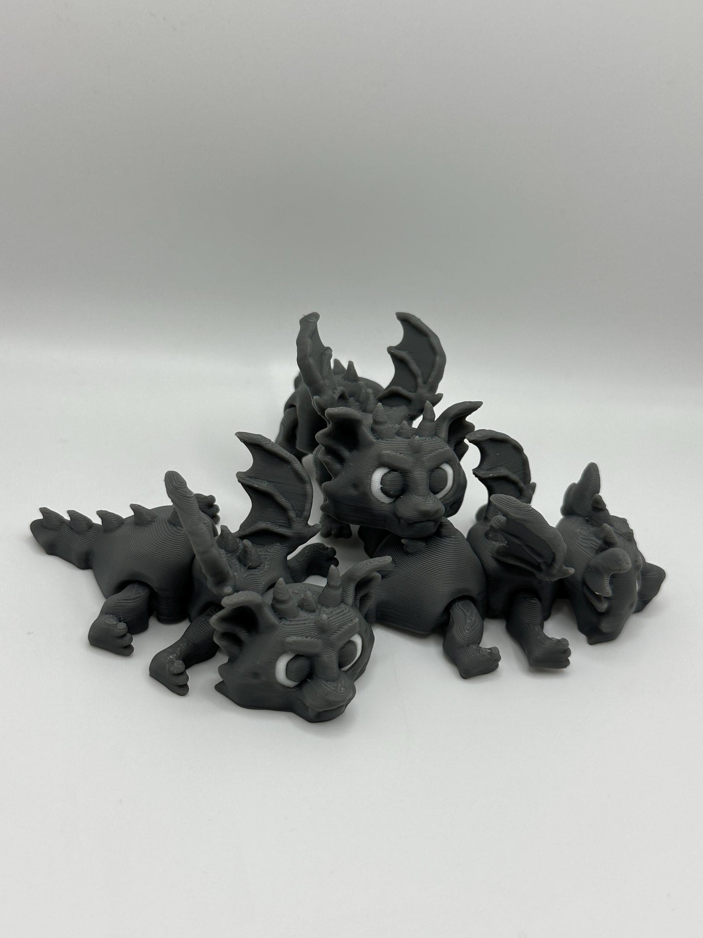 Articulated 3D Printed Gargoyle Dragon: Gothic Desk Toy